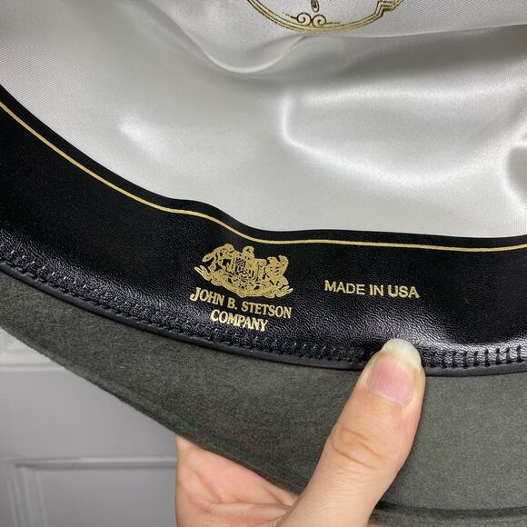 STETSON Cashmere Blend Fedora Hat in Gray/Black - Picture 8 of 10